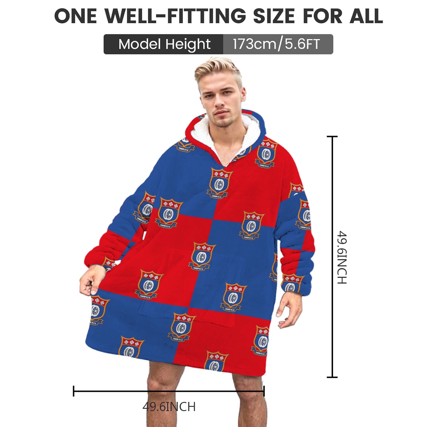 Customised Adult and Kids Hoodie Blanket Full Sherpa Fleece Over Sized Hooded Jumper - my merch