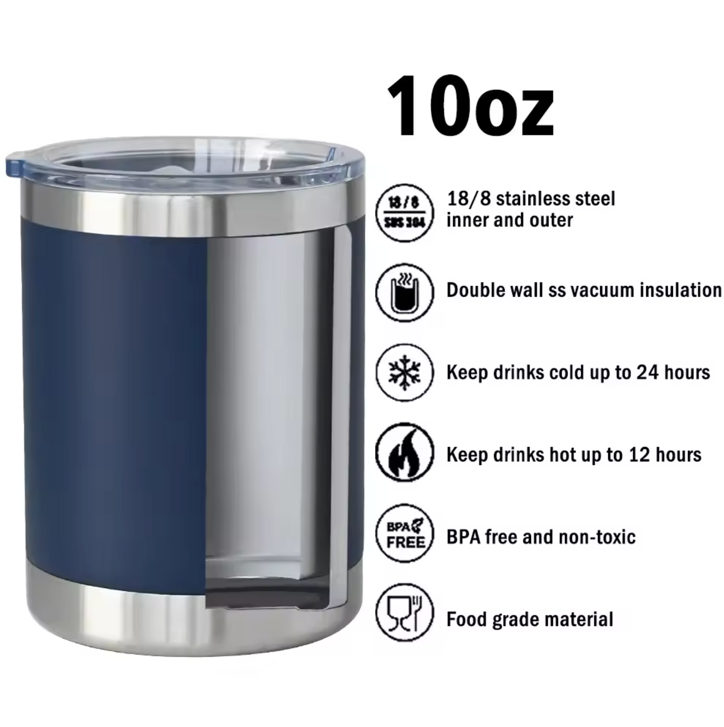 100 Customised 10oz Tumbler Stainless Steal Coffee Mug With Your Logo - wrapmyphone.com