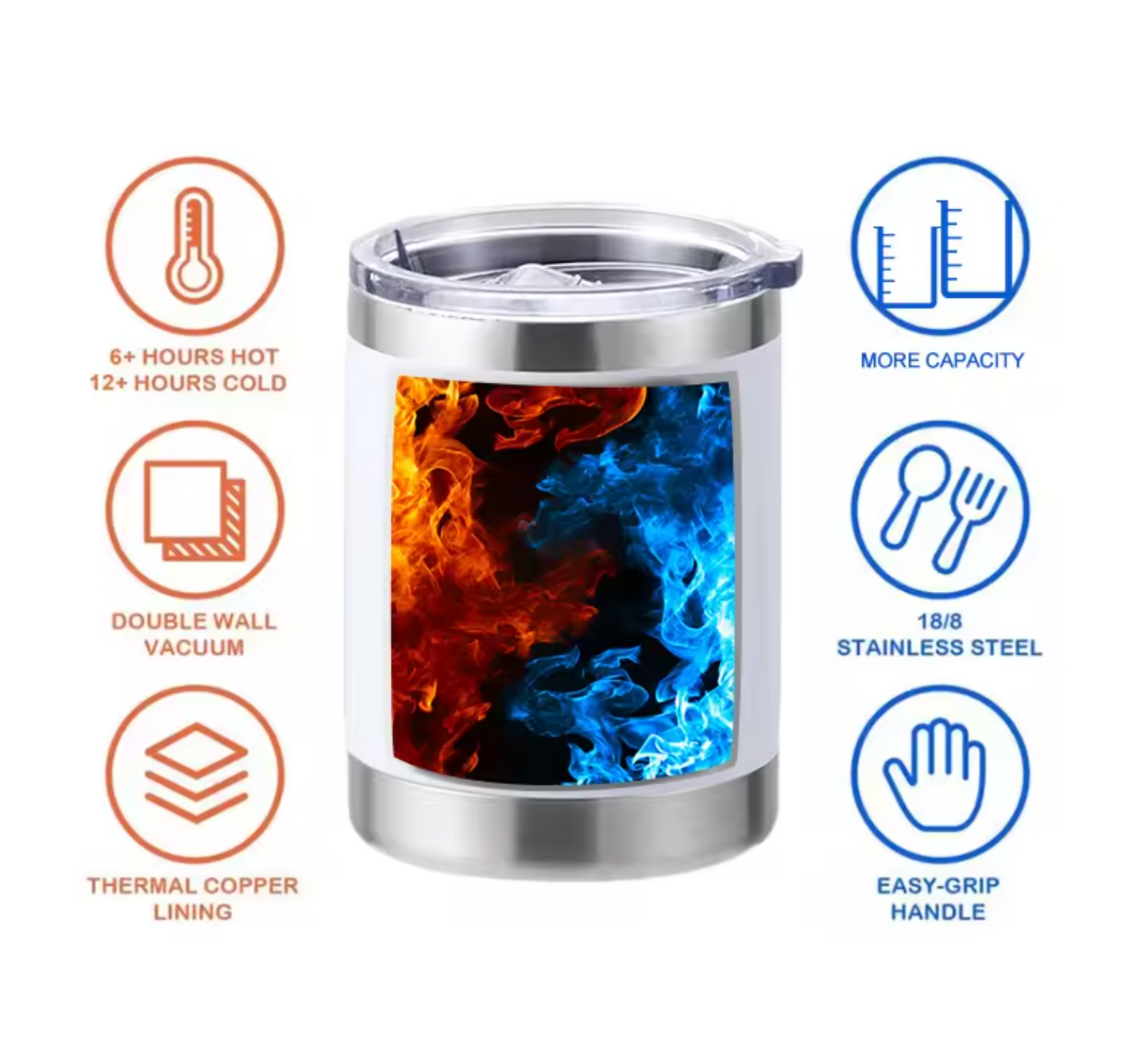 100 Customised 10oz Tumbler Stainless Steal Coffee Mug With Your Logo - wrapmyphone.com