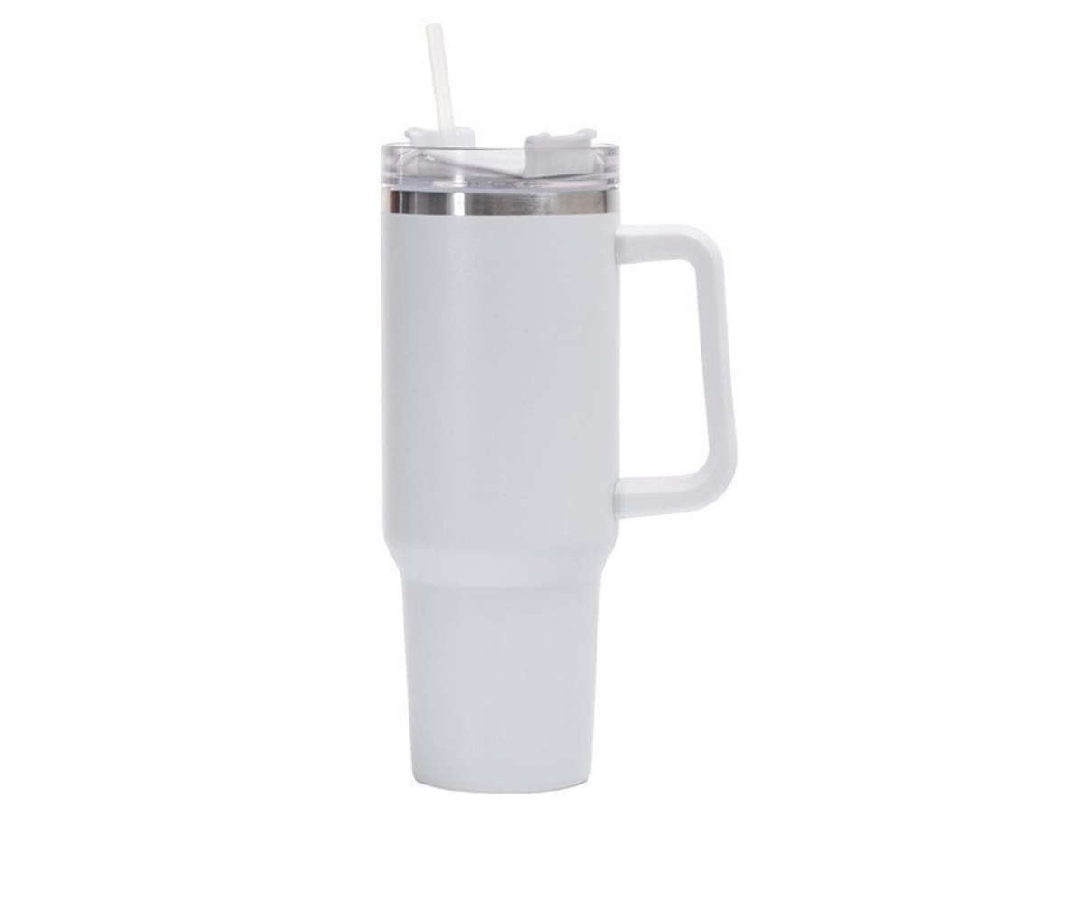 Custom Vacuum Insulated 40oz Quencher Travel Mug Flowstate Stainless Steel Tumbler With Straw And Handle - wrapmyphone.com