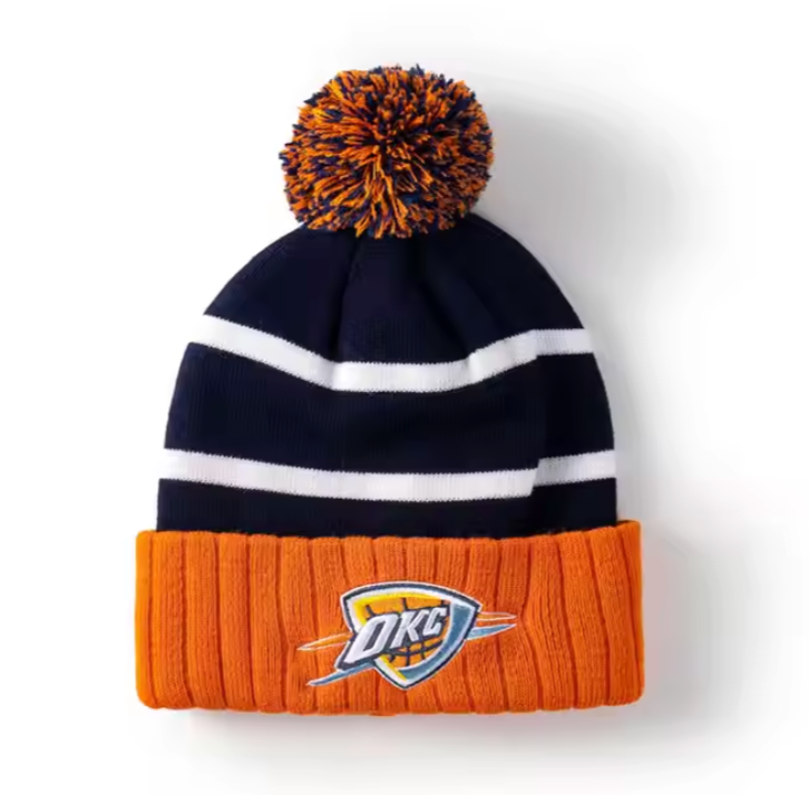 Customised Fleece-Lined Bobble Hats for Sports Teams - my merch