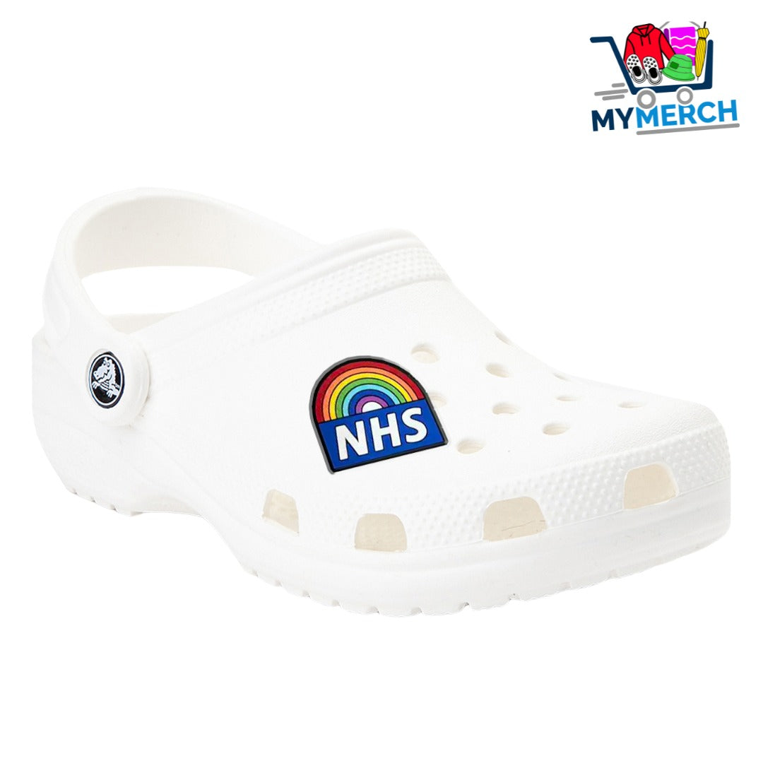 NHS Lanyard Mini Key Ring with Rainbow NHS Croc Charm - my merch
