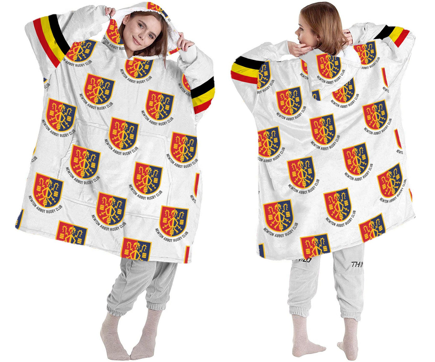 Customised Adult and Kids Hoodie Blanket Full Sherpa Fleece Over Sized Hooded Jumper - my merch