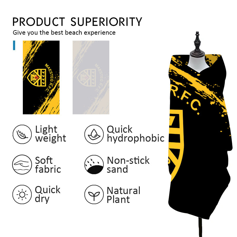 Personalised Quick-Dry Microfibre Beach Towels – Custom Printed for Teams & Clubs - my merch