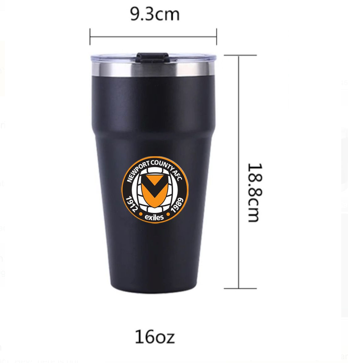 Customised 16oz Stainless Vacuum Sealed Steel Coffee Cup With Your Logo -  wrapmyphone.com