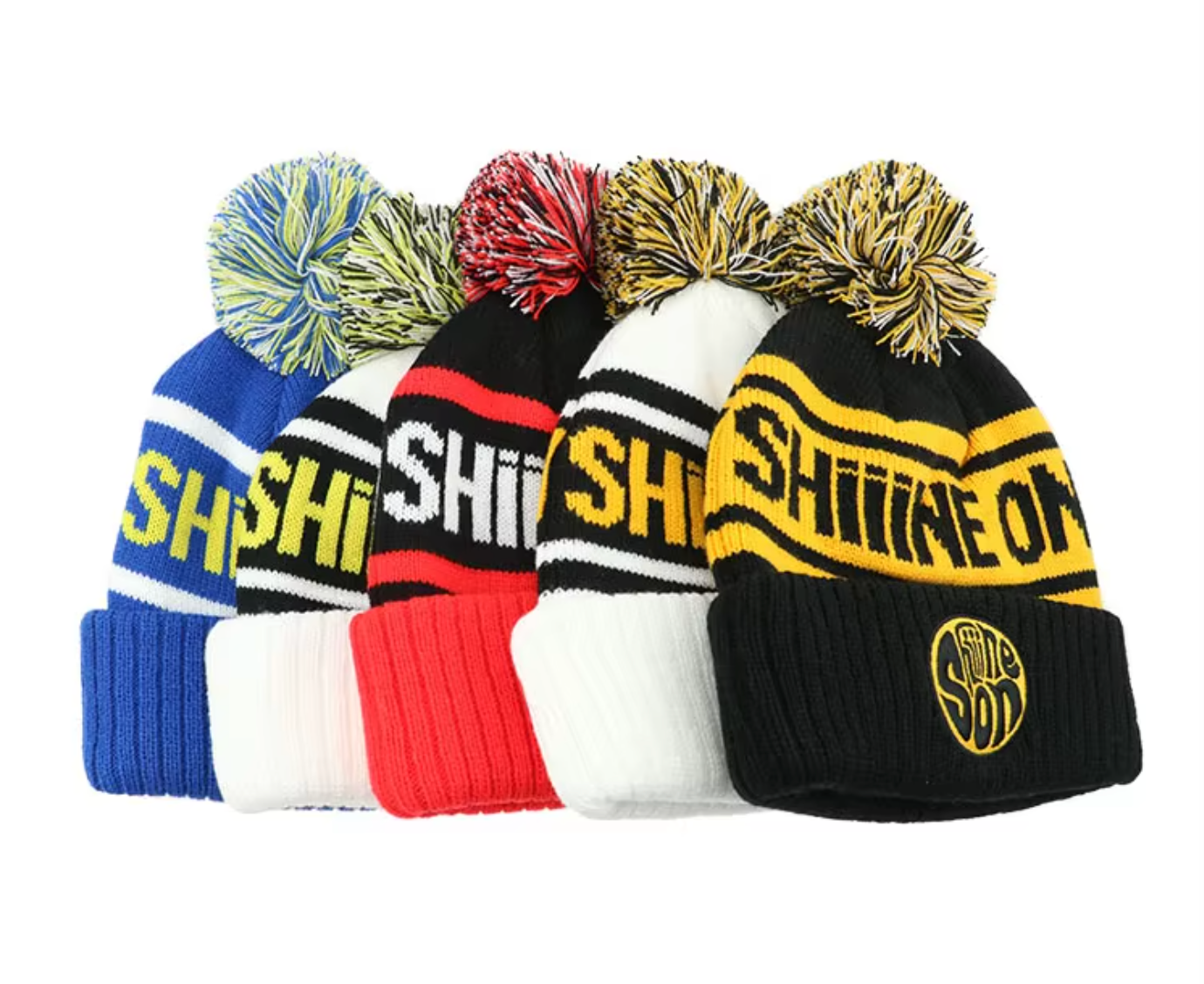 Customised Fleece-Lined Bobble Hats for Sports Teams - my merch